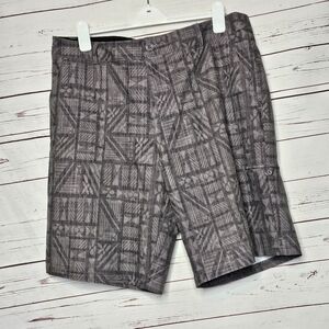 Crazy Shirts Men's Geometric Patterned Gray Walking Shorts